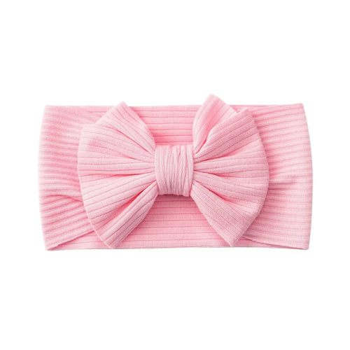 Candy Color Knit Baby Headbands Rib Bow Elastic Soft Newborn Headbands