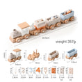 Load image into Gallery viewer, Wooden Birthday Train Toy Simulated Train Toy Model Baby Montessori
