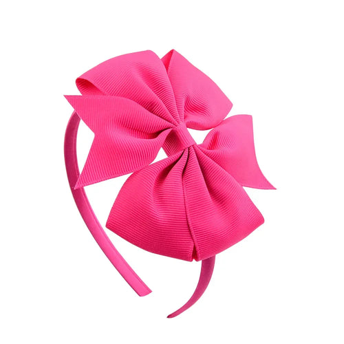 1 Piece Ribbon Handmade Hair Bows Hairbands for Baby Girls 20 Colors