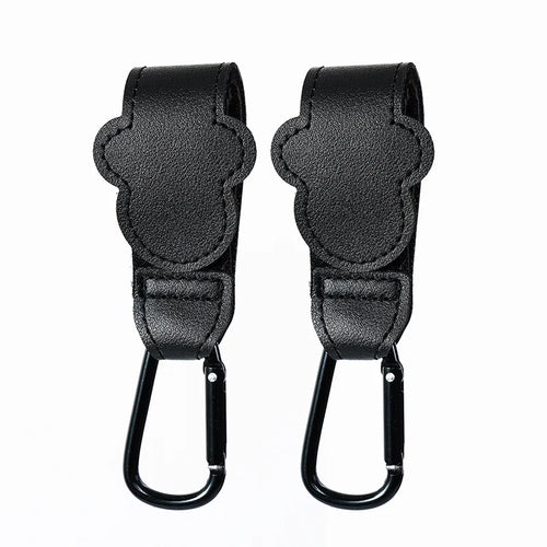 1/2pcs PU Leather Baby Bag Stroller Hook Pram Bicycle Shopping Cart