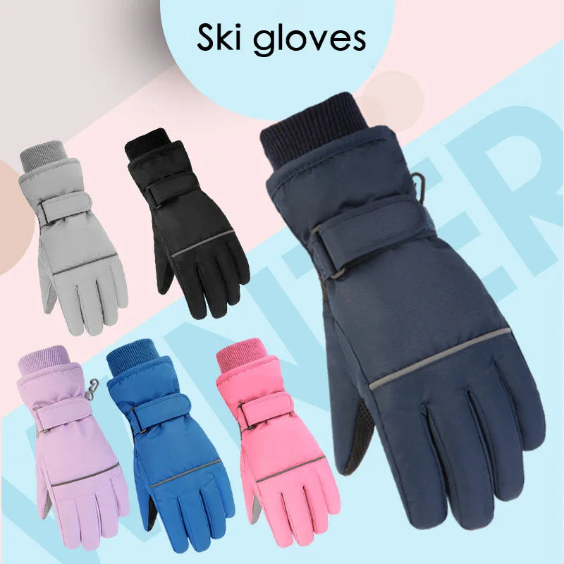 High Quality Kids Ski Gloves Winter Snowboard Snow Children Glove for