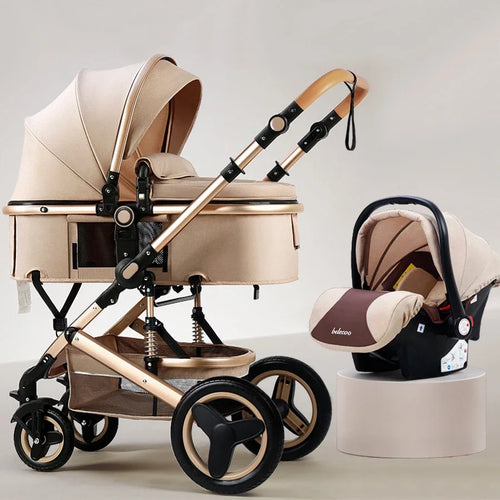 baby stroller 3 in 1with car seat,luxury baby carriage two-way