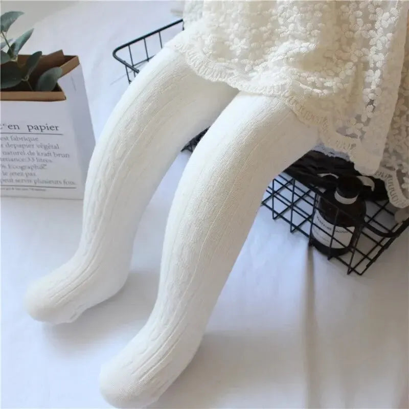 Cute Baby Girls Mesh Knitted Tights Spring Autumn Cotton High Waist