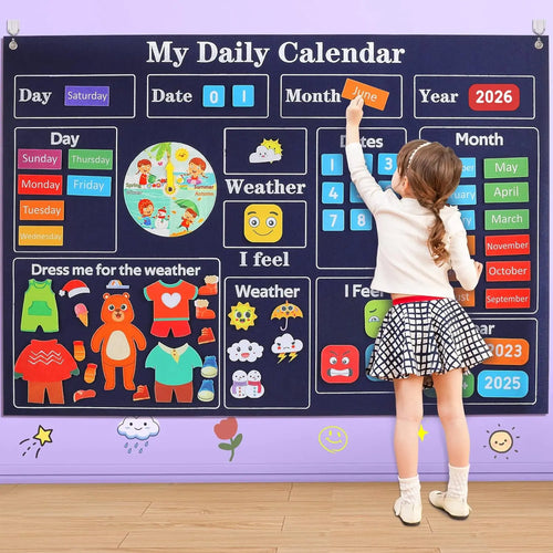 My Daily Calendar,Farm,Transportation Felt Story Board For