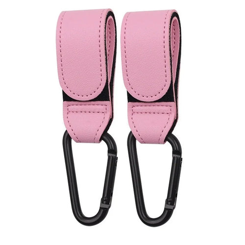 1/2pcs PU Leather Baby Bag Stroller Hook Pram Rotate 360 Degree