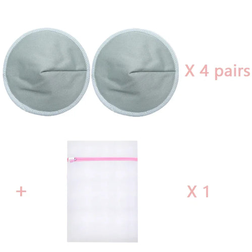 4 Pairs High Quality Reusable Nursing Pads Pregnant Women Skin