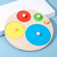 Load image into Gallery viewer, Montessori Colorful Geometry Grasping Board Wooden Toys Pegged Grab
