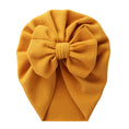 Load image into Gallery viewer, Solid Textured Ribbed Turban Baby Hats Bow Topknot Caps for Newborn
