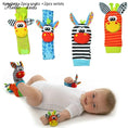 Load image into Gallery viewer, Cartoon Plush Socks Wrist Strap Rattles Baby Toys 0-12 Months Newborn
