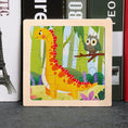 Load image into Gallery viewer, Hot Sale 11X11CM Kids Wooden Puzzle Baby Cartoon Animal Traffic
