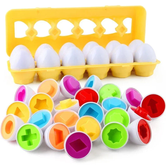 Montessori Smart Egg Toy Baby Development Games Shape Matching Puzzle