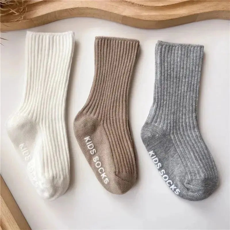 3Pairs/Lot Baby Socks Boys Girls Cotton Stripe Soft Sock Kids Toddler