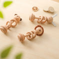 Load image into Gallery viewer, 1pc Baby Rattles Toys Beech Wooden Animal Rattles Music Hand Bells
