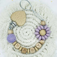 Load image into Gallery viewer, Custom Name Silicone Beads Wooden Ring Pacifier Clips Safe Teething
