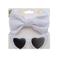 Load image into Gallery viewer, 2Pcs/Card Retro Heart Shape Baby Sunglasses & Headbands Set Swiss Dots
