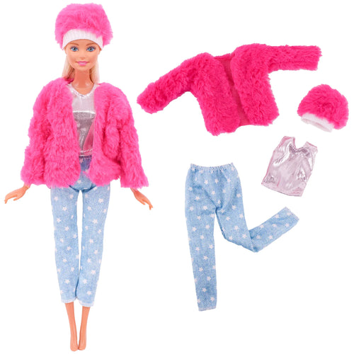 Barbies Doll Clothes Doll Dress Fashion Outfit Shirt Casual Wear Skirt