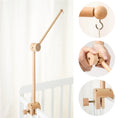 Load image into Gallery viewer, Baby Rattle Toy Bed Bell Bracket Wooden Mobile 0-12 Months Newborn
