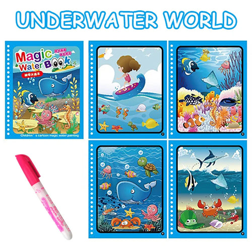 1pcs Magical Book Water Drawing Montessori Toys Reusable Coloring Book