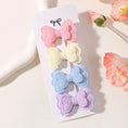 Load image into Gallery viewer, 4Pcs/set Candy Colored Hair Clip Set for Girls Double Layered Bow Cute
