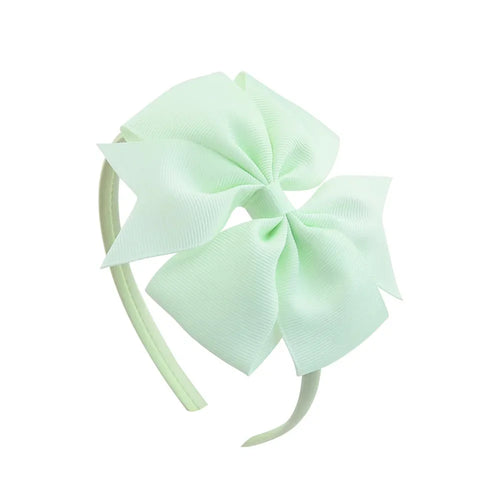 1 Piece Ribbon Handmade Hair Bows Hairbands for Baby Girls 20 Colors