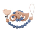 Load image into Gallery viewer, 1-2pcs Baby Pacifier Clip Wooden Teethers Bracelet Set Cartoon Star
