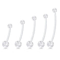 Load image into Gallery viewer, Pregnancy Belly Button Rings Long Bar Sport Maternity Flexible
