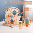 Load image into Gallery viewer, Montessori Toys Baby Wooden Aviation-themed Beaded Planet Toys
