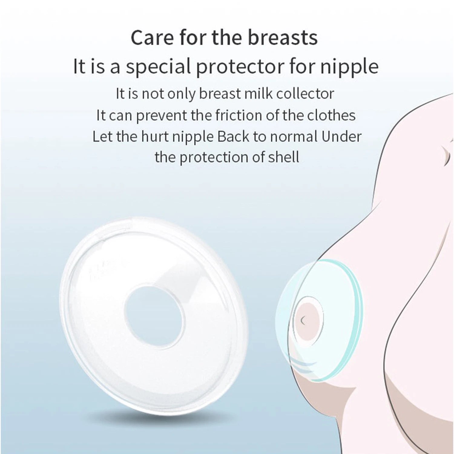 Silicone Mother's Milk Collector  Wearable Anti Spill Breast Pads