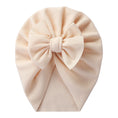 Load image into Gallery viewer, Solid Textured Ribbed Turban Baby Hats Bow Topknot Caps for Newborn
