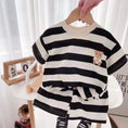 Load image into Gallery viewer, Summer Children Sets Boys Girls Short-sleeved Striped T-shirt +Shorts
