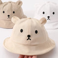 Load image into Gallery viewer, Cute Bear Baby Bucket Hat With Ears Boy Girl Cotton Kids Sun Hat
