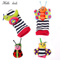 Load image into Gallery viewer, Cartoon Plush Socks Wrist Strap Rattles Baby Toys 0-12 Months Newborn
