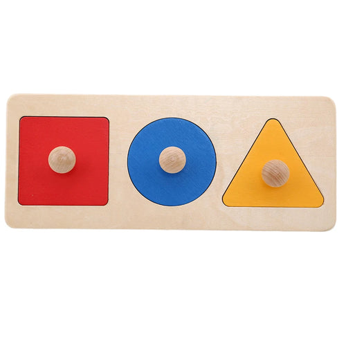 Montessori Puzzle Toys Wooden Geometric Shapes Sorting Math Colorful