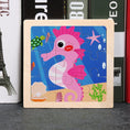 Load image into Gallery viewer, Hot Sale 11X11CM Kids Wooden Puzzle Baby Cartoon Animal Traffic
