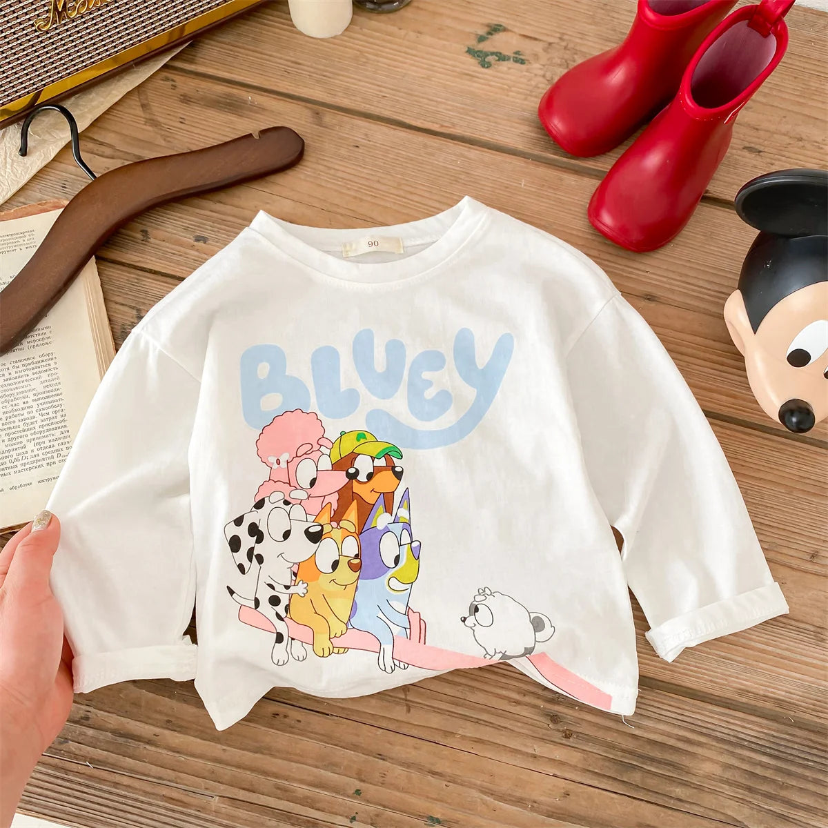 Trendy Brand Disney Children T-shirt Long-sleeved Tops Spring/autumn