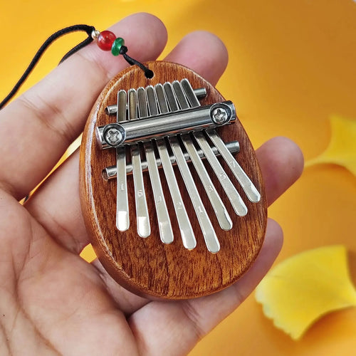 1Pcs Wood Mini Thumb Piano Musical Toys 8 Tones Portable Beginner