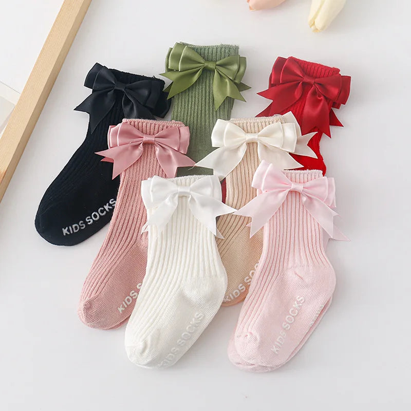 Toddler Socks Baby Accessories Girl Cute Bow Non-slip Floor Socks