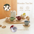 Load image into Gallery viewer, Wooden Children Montessori Toy Teapot Teacup Simulation Kitchen
