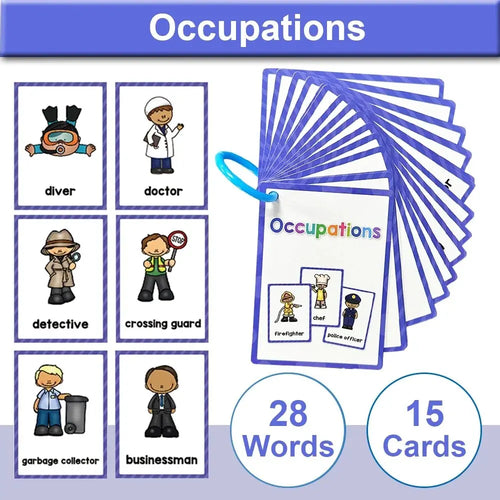 Montessori Kids Learning English Words Cards Kindergarten Teacher