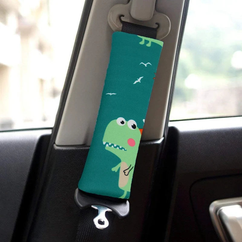 1 Pair Cartoon Car Seatbelt Padding Cover Head and Neck Support