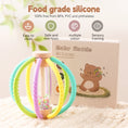 Load image into Gallery viewer, Baby Rattle Toy Wooden Rain Drum With Silicone Baby Sensory Touch Toy
