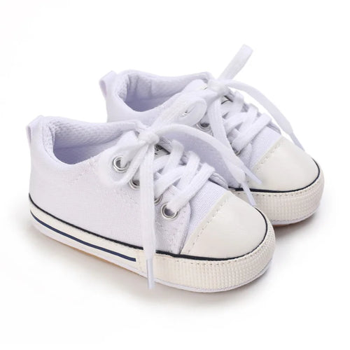 Meckior Baby Sneakers Baby Boys Girls Canvas Shoes Non-slip Rubber