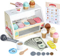 Load image into Gallery viewer, Wooden Ice Cream Counter Playset for Toddler Toys,  Montessori Pretend
