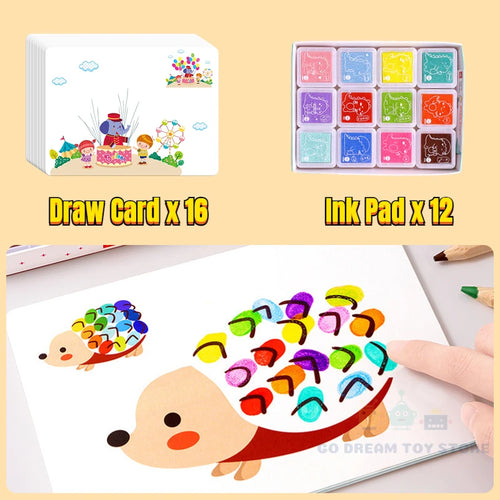 16/32PCS DIY Finger Painting Drawing Toys For Kid Creative Coloring