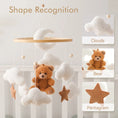 Load image into Gallery viewer, Baby Wooden Bed Bell Mobile Hanging Rattle Toys Teddy Velvet Bear
