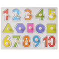 Load image into Gallery viewer, Baby Wooden Grab Board Number Letter Shape Recognition Puzzle Children
