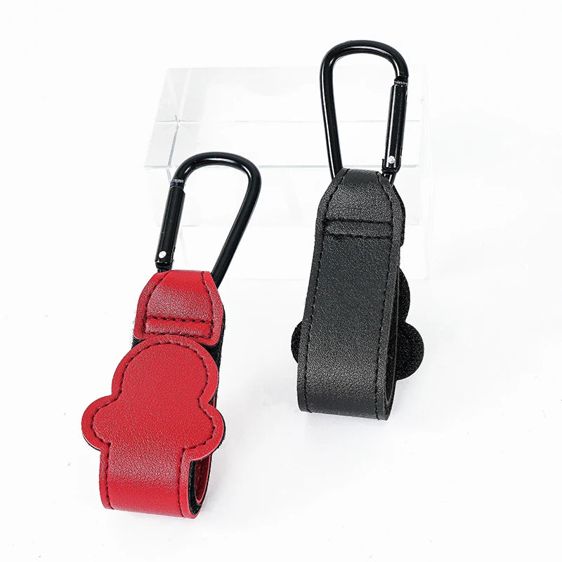 1/2pcs PU Leather Baby Bag Stroller Hook Pram Bicycle Shopping Cart