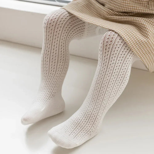 Spanish Style Baby Tights Hollowed Out Stocking for Kids Summer Mesh