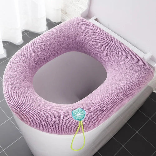 Thicken Toilet Seat Cover Mat Winter Warm Soft Washable Closestool Mat