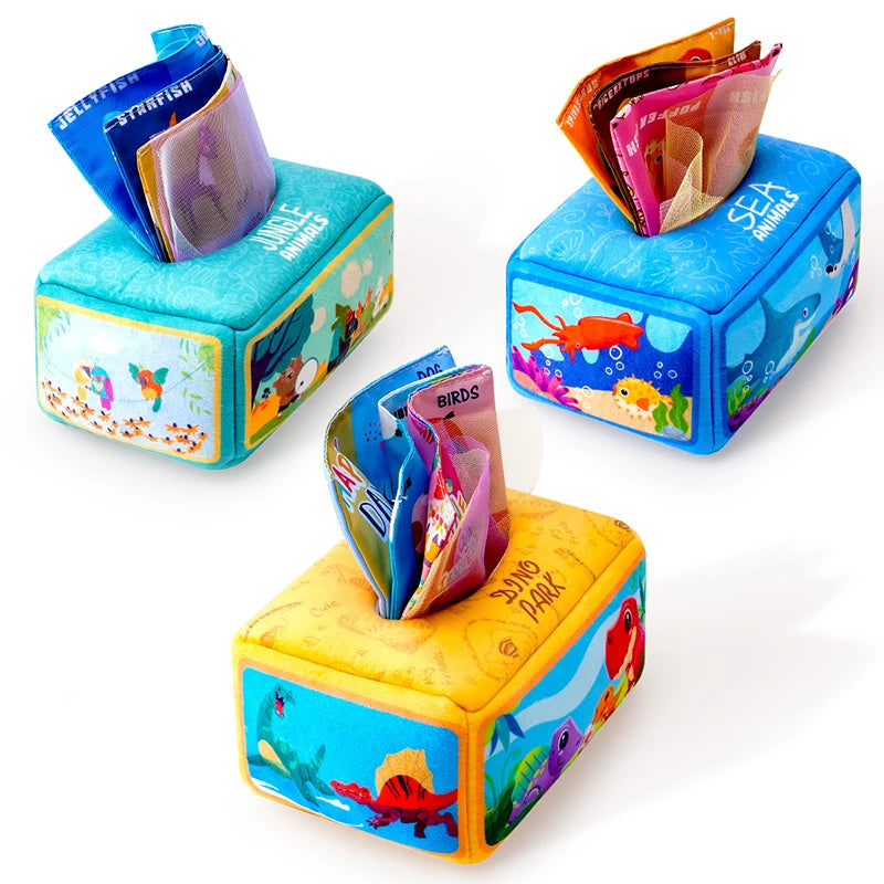 Baby Draw Paper Towel Tearing Tissue Box Baby Puzzle Early Education